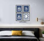 Little Man Cave Retro Preppy Checkered Lightning Peace Sign Long Live Boyhood Poster Prints for Boy Teen Room Dorm Decor,Preppy Decorations Prints Wall Art Unframed 4pcs 8x10inches,Teen Boys Gifts
