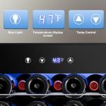 Antarctic Star Wine Cooler Refrigerator, Freestanding Wine Fridge with Adjust Temperature（32°F- 61°F）, 4.5 Cu.Ft Mini Fridge for home/bar/office, Black