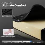 NEO CHAIR Video Gaming Chair with Footrest High Back Ergonomic Comfortable Office Computer Desk with Lumbar Support Height Adjustable with PU Leather Recliner for Adults Women Men (White)