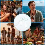 Quacc 3 PCS Flat Bottle Openers Flat-Mouth Opener Portable Handheld Beer Opener for Home Kitchen, Bar, Restaurant, Bartender Gift - Silver