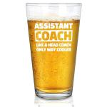 Panvola Assistant Coach Like A Head Coach Only Way Cooler Beer Glass Coach Gifts Basketball Volleyball Softball Football Soccer Coach Gifts From Players Pint Glasses Clear Drinking Glass 16 oz