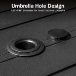 PHI VILLA Outdoor Bar Set, 7 Piece Patio Dining Table and Swivel Bar Stools with Metal Table, for Garden, Pool, Yard and Terrace