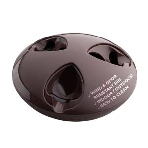 Cigar Oasis Ashtray with Lid - Durable Indoor & Outdoor Use for Patios, Boats, or Home - Essential Smoke Accessories - Wind & Odor Resistant Ashtray (Coffee Brown)