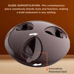 Cigar Oasis Ashtray with Lid - Durable Indoor & Outdoor Use for Patios, Boats, or Home - Essential Smoke Accessories - Wind & Odor Resistant Ashtray (Coffee Brown)