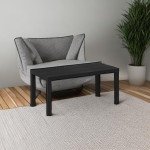 Furinno Classic Black Coffee Table for Man Cave