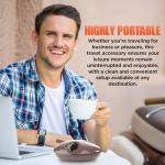 Cigar Oasis Ashtray with Lid - Durable Indoor & Outdoor Use for Patios, Boats, or Home - Essential Smoke Accessories - Wind & Odor Resistant Ashtray (Coffee Brown)