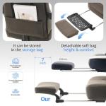 Kslysuty Gaming Chair Breathable Leather with Pocket Spring Cushion,Wide and High Ergonomic Office Chair with Headrest,Computer Gaming Chair with Footrest for Adult and Teen,Grey