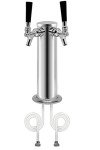 Double Tap Stainless Steel Kegerator Tower 3