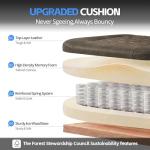 Kslysuty Gaming Chair Breathable Leather with Pocket Spring Cushion,Wide and High Ergonomic Office Chair with Headrest,Computer Gaming Chair with Footrest for Adult and Teen,Grey