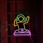 USB Neon DJ Player Sign for Man Cave Decor