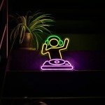 USB Neon DJ Player Sign for Man Cave Decor