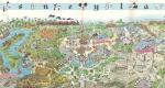 Vintage 1960's Disneyland Map Illustration - Disney Fantasy Theme Park Pop Art Home Decor in Poster Print (11x17 inches)