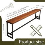 Caotpe Bar Height Table Long Bar Table Solid Wood Farmhouse Bar Table Industrial Long Bar Height Table for Kitchen Coffee Shop, No Stool(95" L x 15.7" W x 41.3" H)