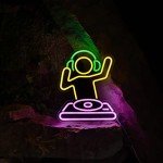 USB Neon DJ Player Sign for Man Cave Decor