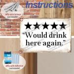 Funny 'Drink Here Again' Metal Bar Sign