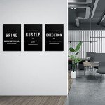 Black Hustle Grind Wall Art Set – 3 Pieces
