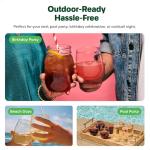 Unbreakable Plastic Champagne Flute Glasses, 12 Count