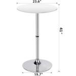Leopard Round Bar Table with Silver Legs