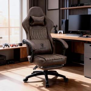 Comfortable Gaming Chair with Massage Support and Footrest