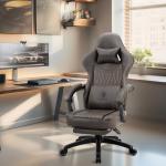 Comfortable Gaming Chair with Massage Support and Footrest