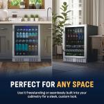 NewAir 24" Stainless Steel Beverage Fridge