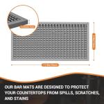 ZJWZLG Bar Mat 2Pcs Gray 11.8 * 5.9in, Prevent Cups and Glasses from Sliding and Protect The Surface of The Table from Being Easily Damaged, Suitable for Bars, Home Bars and Coffee Bars.