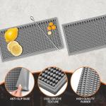 ZJWZLG Bar Mat 2Pcs Gray 11.8 * 5.9in, Prevent Cups and Glasses from Sliding and Protect The Surface of The Table from Being Easily Damaged, Suitable for Bars, Home Bars and Coffee Bars.
