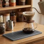 ZJWZLG Bar Mat 2Pcs Gray 11.8 * 5.9in, Prevent Cups and Glasses from Sliding and Protect The Surface of The Table from Being Easily Damaged, Suitable for Bars, Home Bars and Coffee Bars.