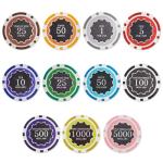 Gamers Lounge Eclipse 14-gram Poker Chips (100-pack) - Heavyweight Clay Composite ($0.25 Brown)