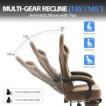 Comfortable Gaming Chair with Footrest and Headrest