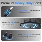 Comfortable Gaming Chair with Footrest and Headrest