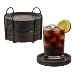 Wooden Coasters Set of 4 with Holder