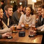 Wooden Coasters Set of 4 with Holder