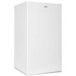 Compact Fridge with Freezer, 3.2 cu ft (91L), White, Space-Saving Flat Back, Reversible Door, Full-Width Freezer, for Snacks, Frozen Meals, Beverages, Beer, Den, Dorm, Office, Rec Room, Home Bar