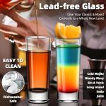 eispap 2 Ounce Shot Glasses Heavy Base, Small Liquor and Spirit Glasses, Durable Tequila Bar Glasses For Alcohol and Espresso Shots, Shooter Glass Set 2oz / 60ml (12-clear)