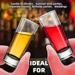 eispap 2 Ounce Shot Glasses Heavy Base, Small Liquor and Spirit Glasses, Durable Tequila Bar Glasses For Alcohol and Espresso Shots, Shooter Glass Set 2oz / 60ml (12-clear)