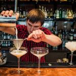 4 Pcs Thick PVC Bar Mats for Bartending, Coffee Bar Mats, Durable Non-Slip Spill Mat for Countertop, Home Kitchen, Coffee Bars, and Restaurants Accessories, Black(18 x 12 Inch, 24 x 3 Inch)