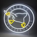 Murder Duck with Knife Neon Sign Untitled Goose Neon Light for Room Decor, Become Ungovernable LED Duck Signs for Wall Decor Game Room Man Cave Birthday Funny Neon Light Sign Gifts 13.4x12.6 In