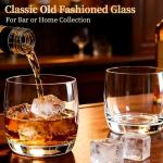 FTYSTALL Whiskey Glasses Set of 6, 12 oz Crystal Rocks Glass, Old Fashioned Bourbon Glass for Cocktail, Scotch and Vodka for Men Women, Clear Lowball Short Drinking Glasses, Anniversary Birthday Gifts