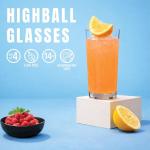 Italian Highball Glasses Set of 4 - 14oz