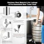 Triple Tap Stainless Steel Draft Beer Tower