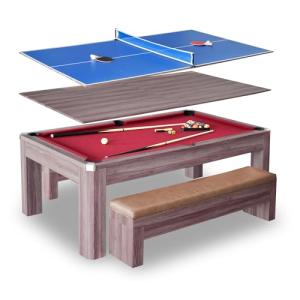7-Foot Dining Pool Table with Ping Pong Top