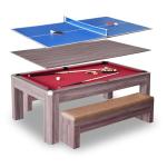 7-Foot Dining Pool Table with Ping Pong Top