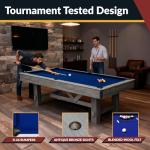 Rustic 7-ft Pool Table Combo Set with Benches