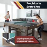 Rustic 7-ft Pool Table Combo Set with Benches