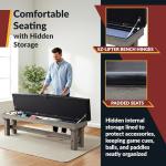 Rustic 7-ft Pool Table Combo Set with Benches