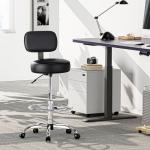 Adjustable Drafting Chair with Foot Rest - Black