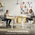 Adjustable Drafting Chair with Foot Rest - Black