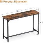Rustic 55 Inch Bar Height Pub Table