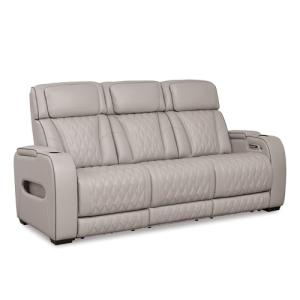 Boyington Light Gray Power Reclining Sofa with USB